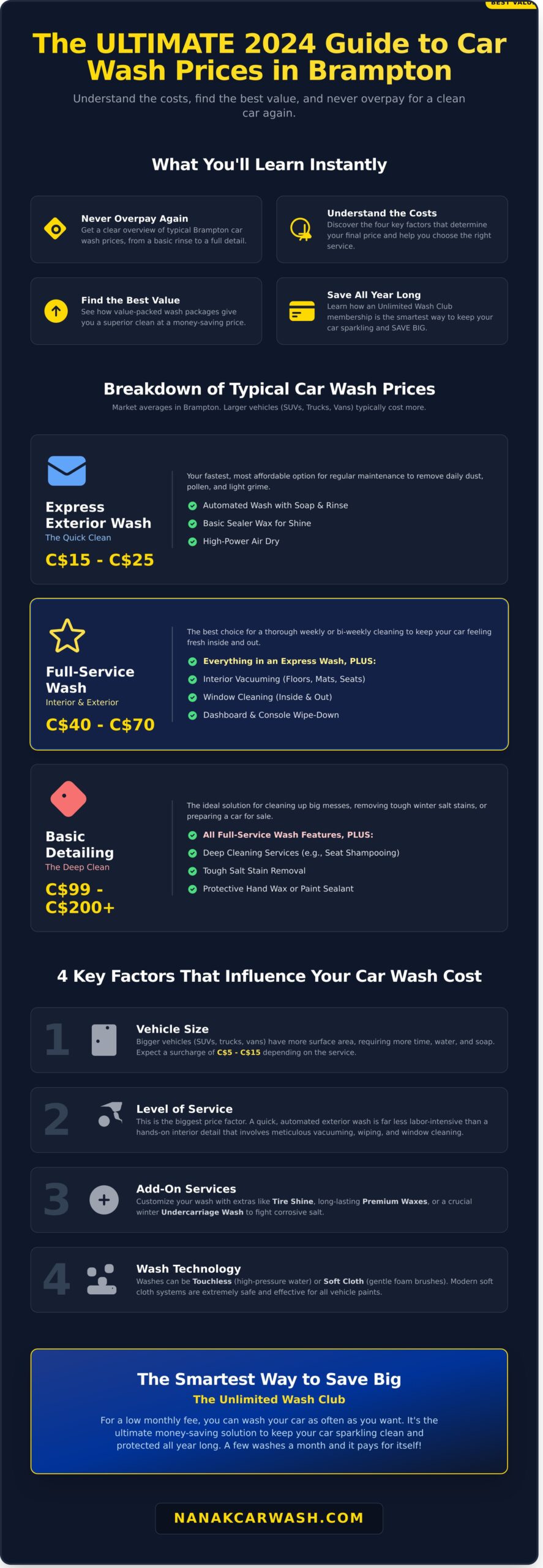 Car Wash Brampton Prices: Your 2024 Guide to the Best Value