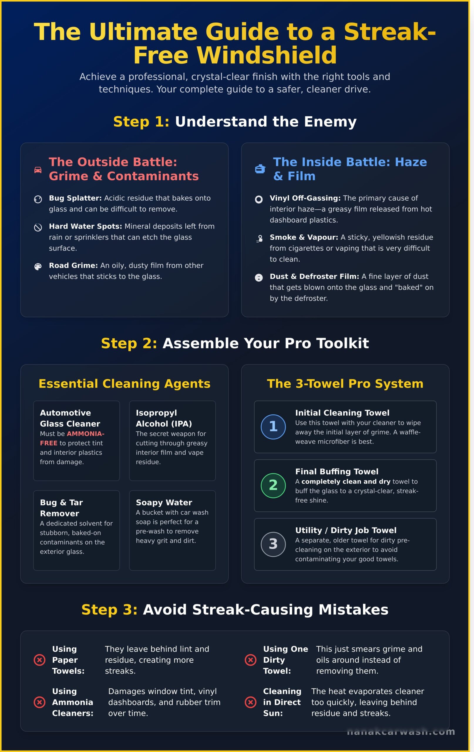 How to Clean a Windshield Perfectly: A Streak-Free Guide