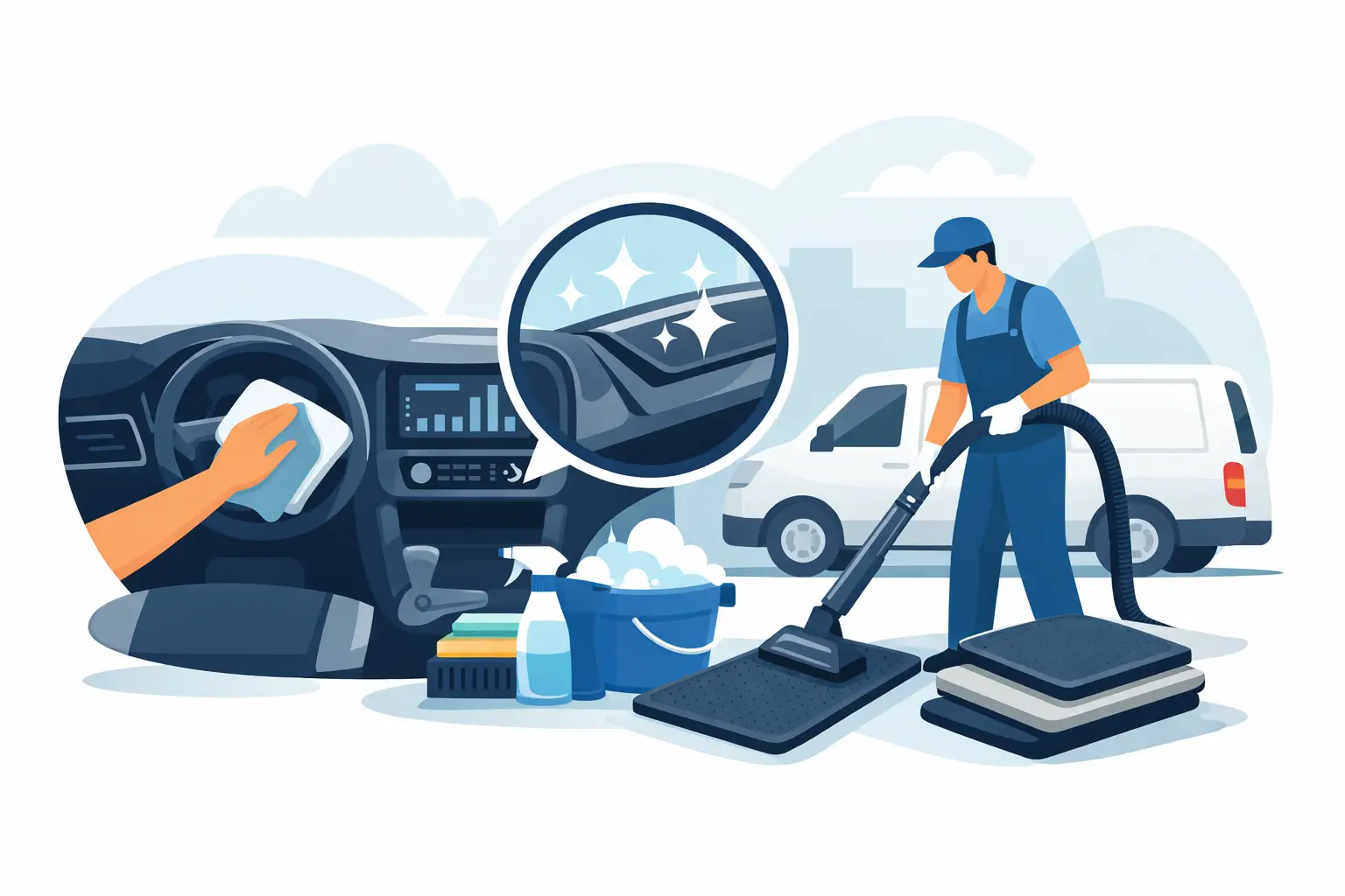 Dashboard and Mat Cleaning Service Benefits