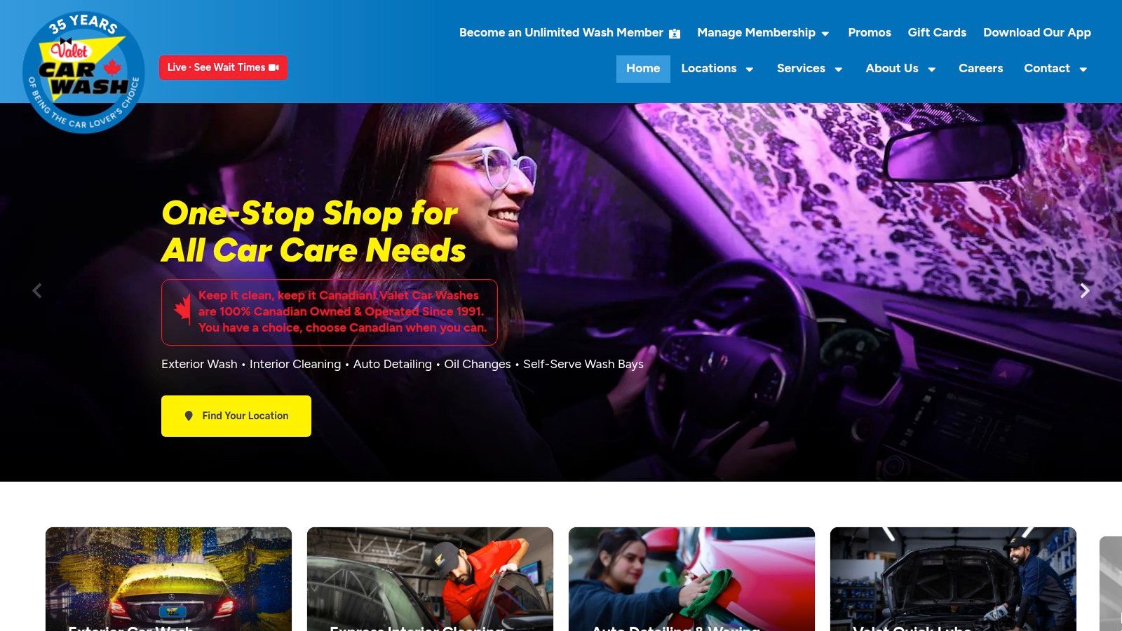 Valet Car Wash (Velocity locations)
