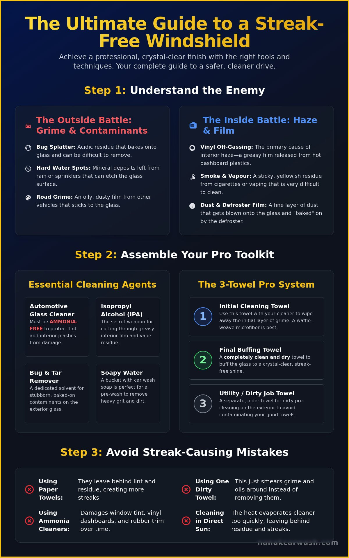 How to Clean a Windshield Perfectly: A Streak-Free Guide