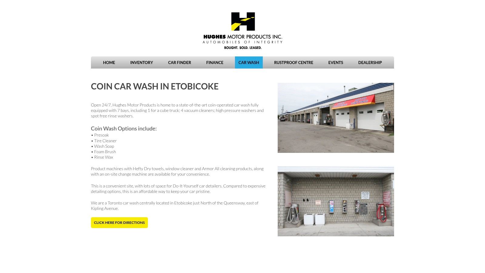 Hughes Motor Products – 24/7 Coin-Op Car Wash (Jutland Rd, Etobicoke)