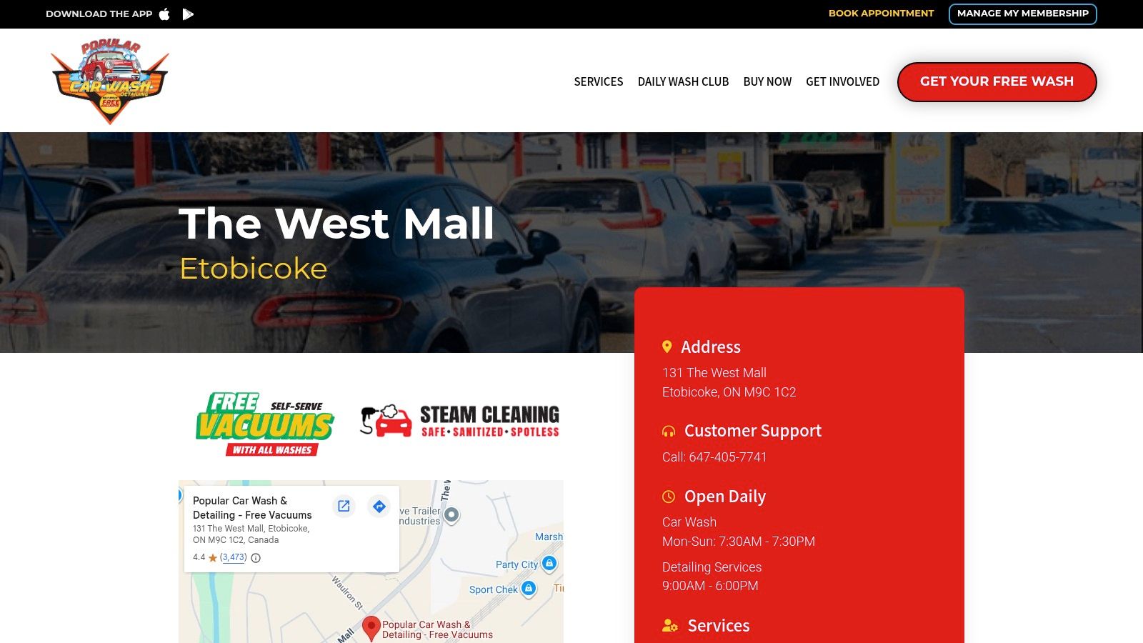 Popular Car Wash – The West Mall (Etobicoke)