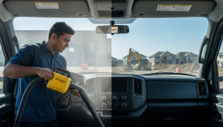 Removing Construction Dust from Truck Interiors: Pro Guide