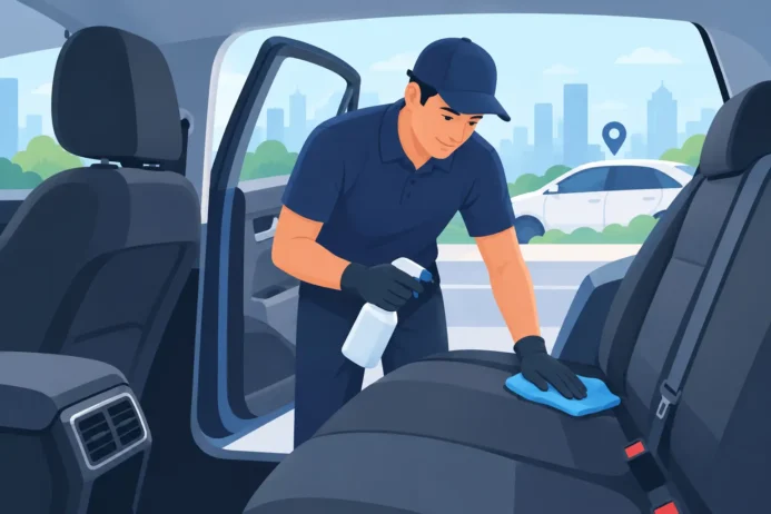 A Rideshare Cleaning Example for Busy Drivers