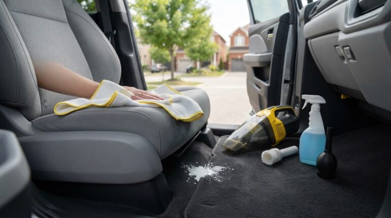 How to Clean Up a Milk Spill in a Car Before It Smells