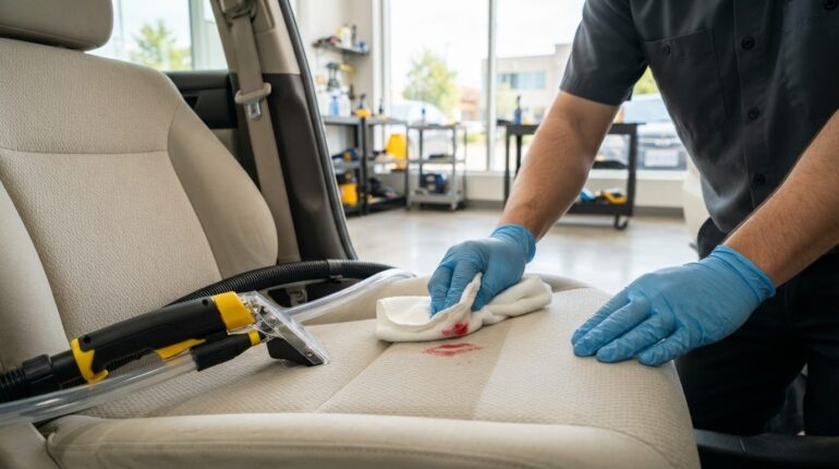 Professional Makeup and Lipstick Stain Removal from Car Interiors